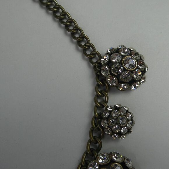 Baublebar Bib Statement Rhinestone Necklace Crystal Rhinestone Cluster Dangles - Picture 5 of 9